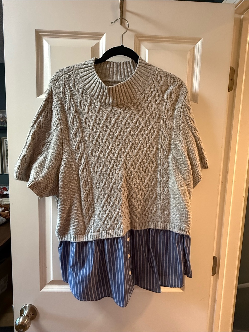 Maeve Cable Knit Pullover in Light Beige